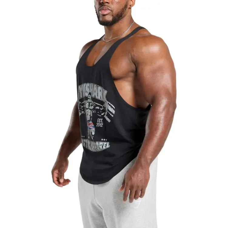 GYMSHARK Tank Tops Men Black-3