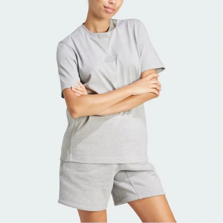Adidas M LNG Tee Q1 T-Shirt Unisex Gray-1