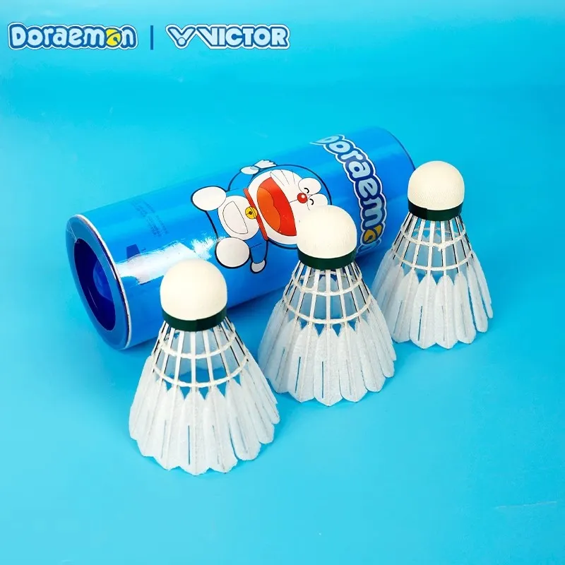 VICTOR x Doraemon Synthetic Shuttlecock 3 Pack Faux Fur Shuttlecocks-1