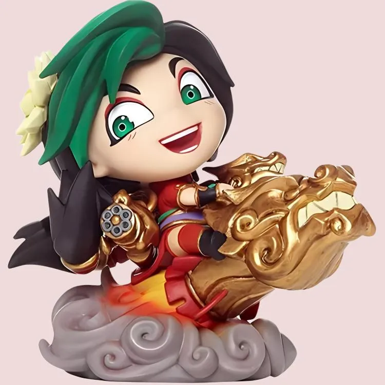 LEAGUE OF LEGENDS Jinx League Of Legends Shenron Flame Jinx Chibi Figures-3