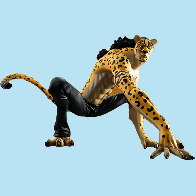 MegaHouse Rob Lucci Mh One Piece Pop Mas Leopard Luffy Paper Eyed Warrior Scale Figures Medium-3