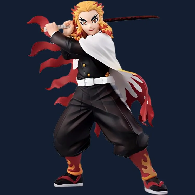 BANDAI Kyojuro Rengoku Bandai Ichiban Kuji Demon Slayer  Kimetsu No Yaiba Infinite Train Zenitsu Gyoji Scale Figures-3