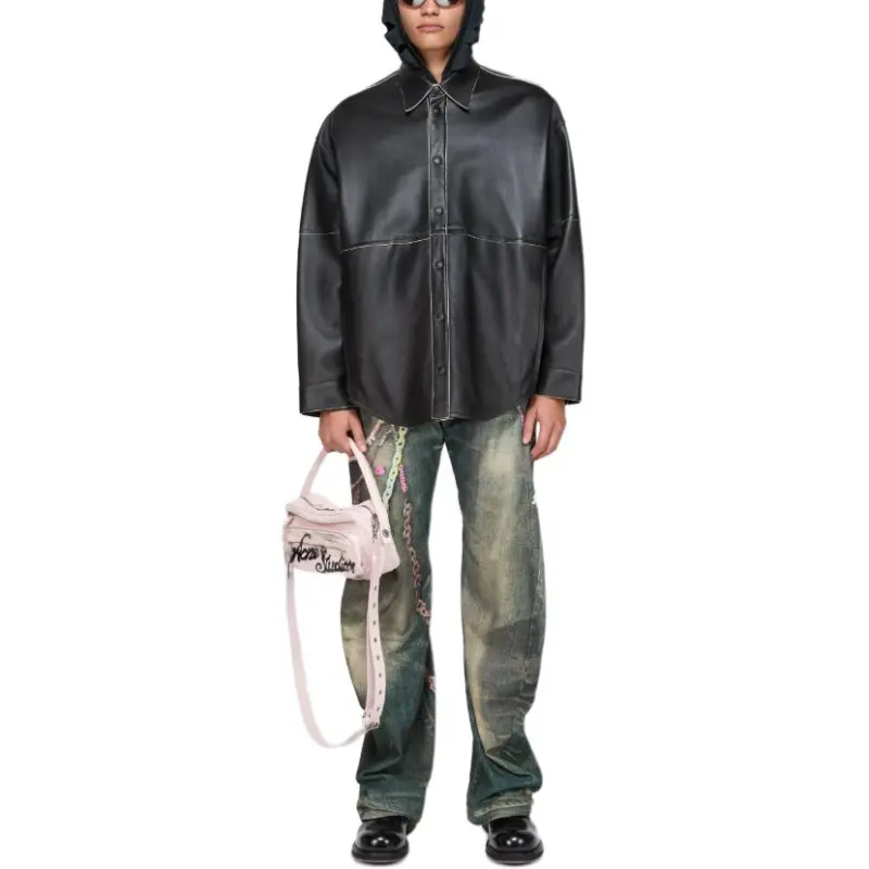 Acne Studios Leather Shirt-4
