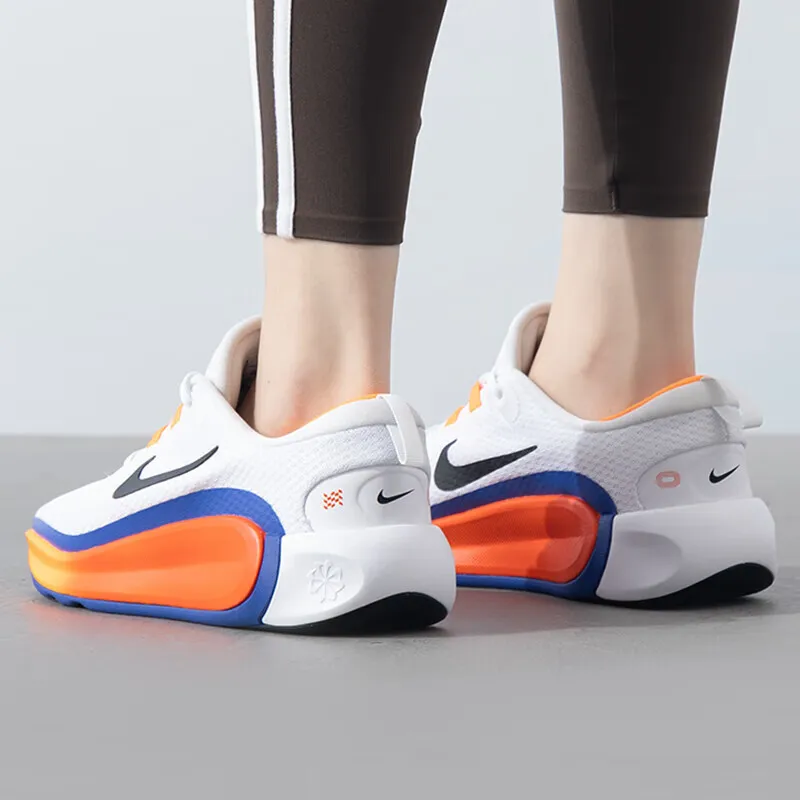 Nike Slip Resistant Breathable Low Top Kids' Running Shoes White Orange Kids'-4