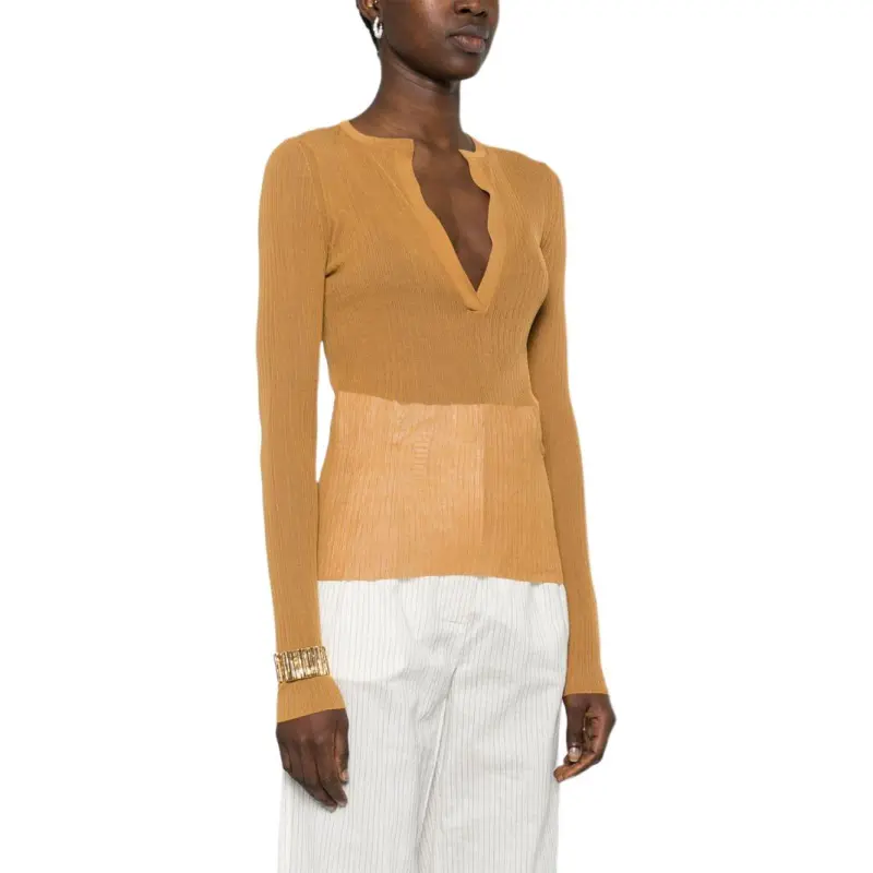 MaxMara Saggina V Neck Long Sleeved Jumper-4
