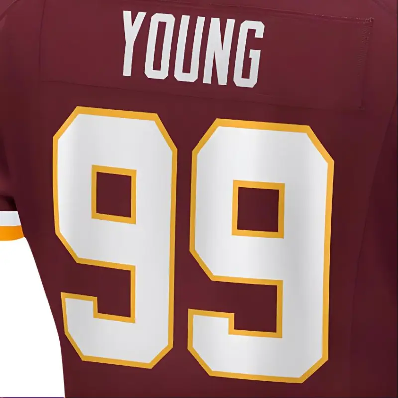 Nike NFL Washington Football Team Chase Young Soccer Jerseys Women's Burgundy Red-4