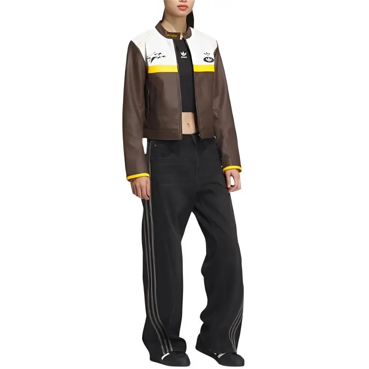 Adidas Originals Jackets Coats Women's Brown/White-3
