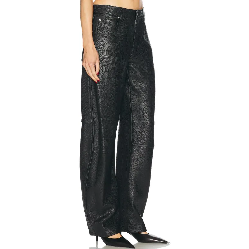Alexander Wang Leather Pants Women's Black-4