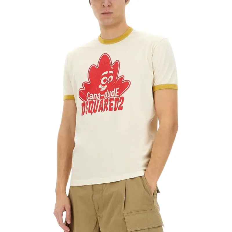 DSQUARED 2 Logo Printed Crewneck T Shirt-2