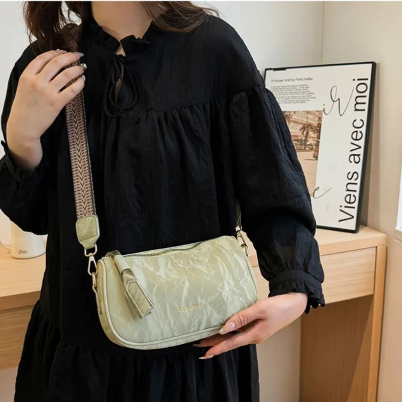 OKEKE Pu Crossbody Bag Regular Unisex White/Black/Pink/Gray/Blue/Green-16