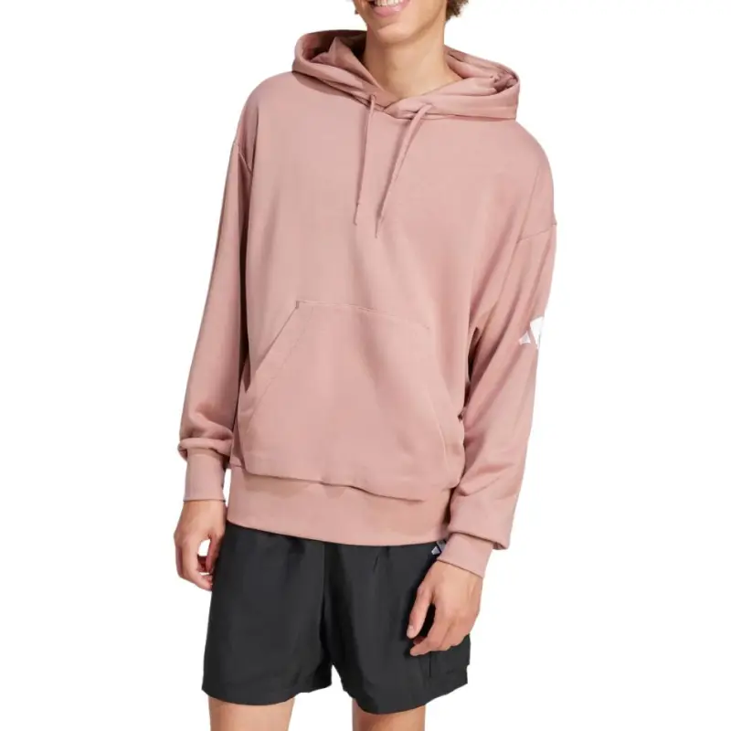 Adidas Free Shipping With AdiClub Essentials Loose Fit 3 Bar Logo French Terry Hoodie-1