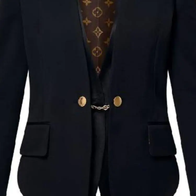 LOUIS VUITTON Collarless Chain Detail Blazer-2