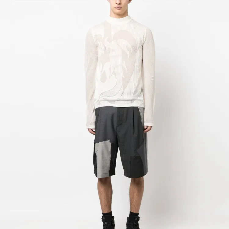 Feng Chen Wang Patchwork Knee length Shorts-1