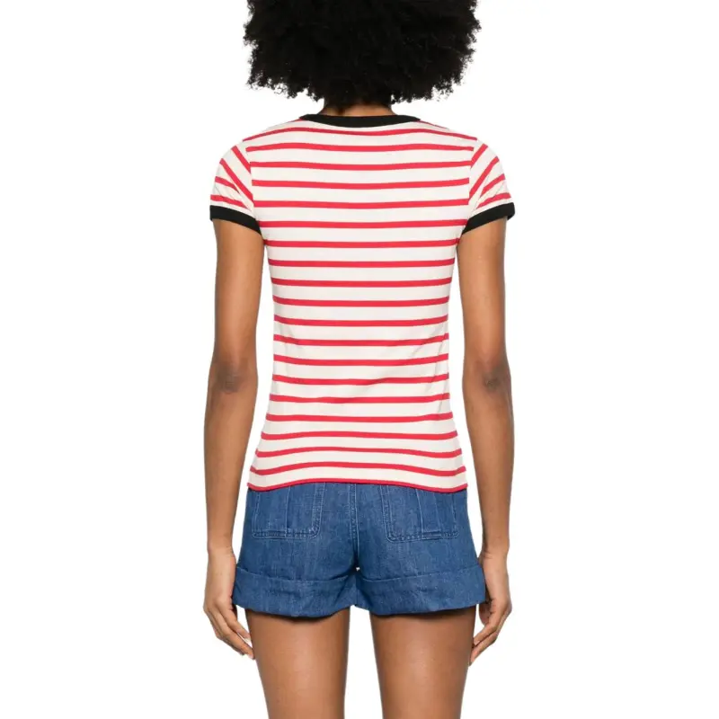 Valentino Striped Crewneck T Shirt-2