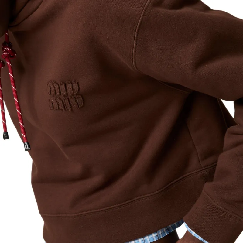 MIU MIU Cotton Fleece Hoodie-4