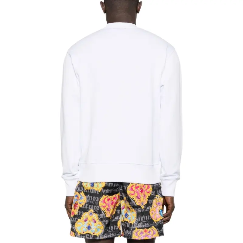 VERSACE Logo print Cotton Sweatshirt-4