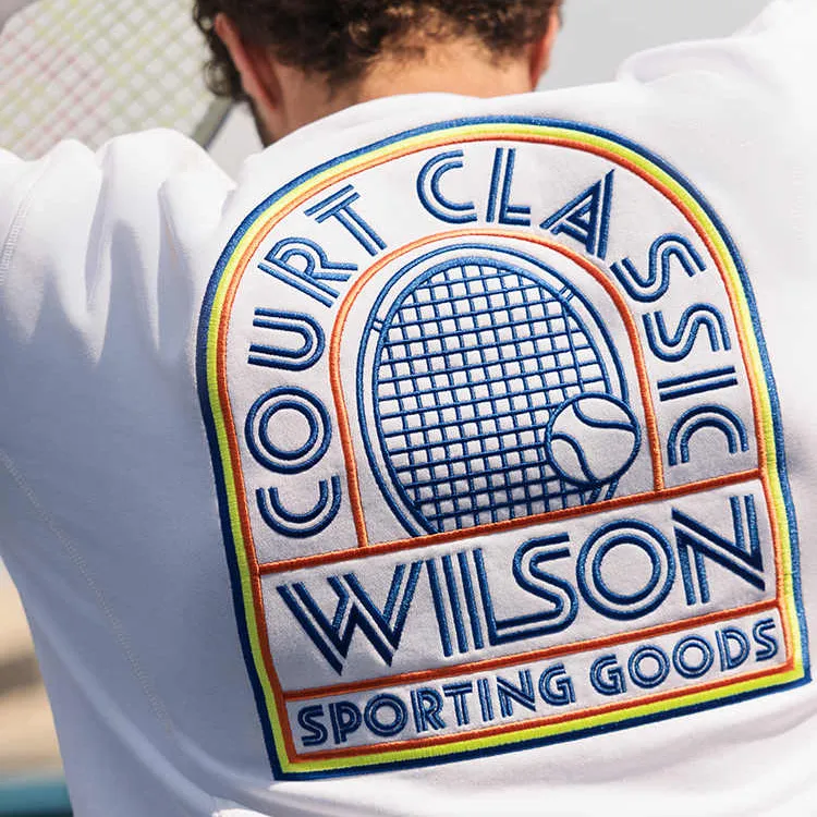 Wilson RALLY CREW Sweatshirt Men's Bright White-4