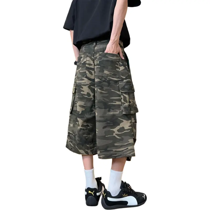 COMOWA Denim Shorts Unisex Camouflage-1