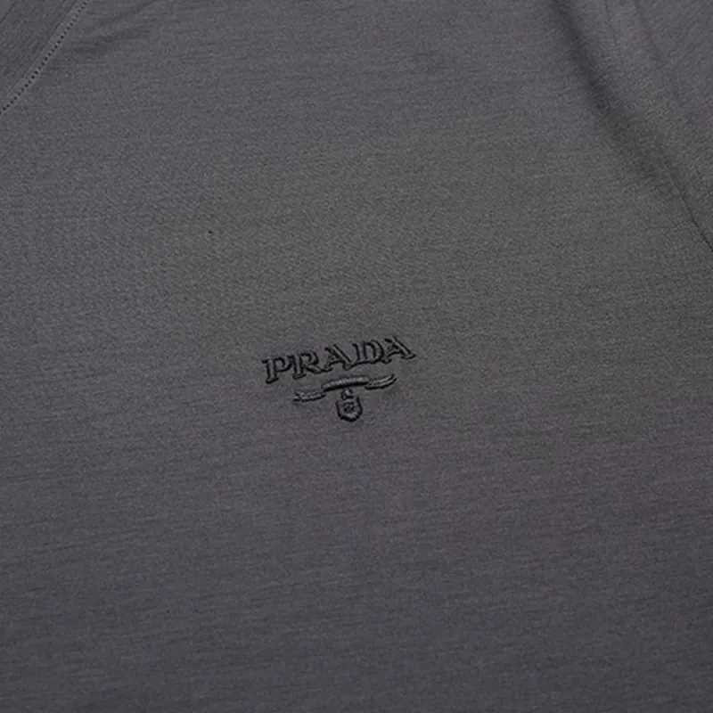 PRADA T-Shirts Men Smoke Gray-3