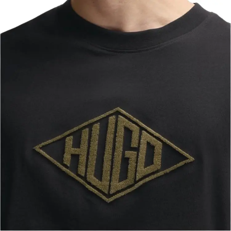 HUGO BOSS Embroidered Cotton T shirt-4
