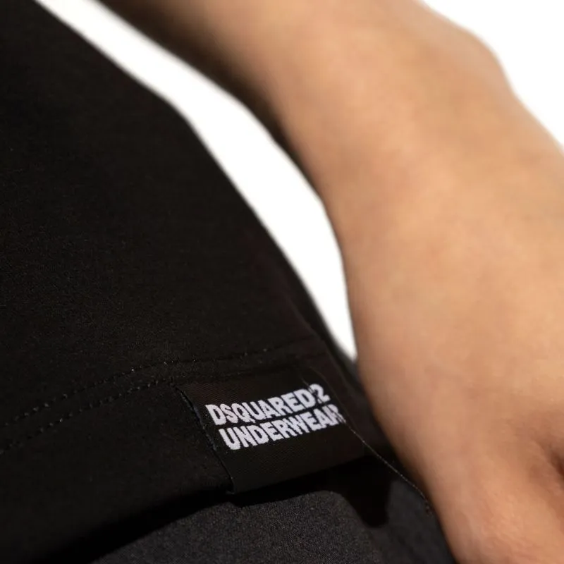 DSQUARED 2 Underwear Collection Leaf Embroidered Crewneck T Shirt-3
