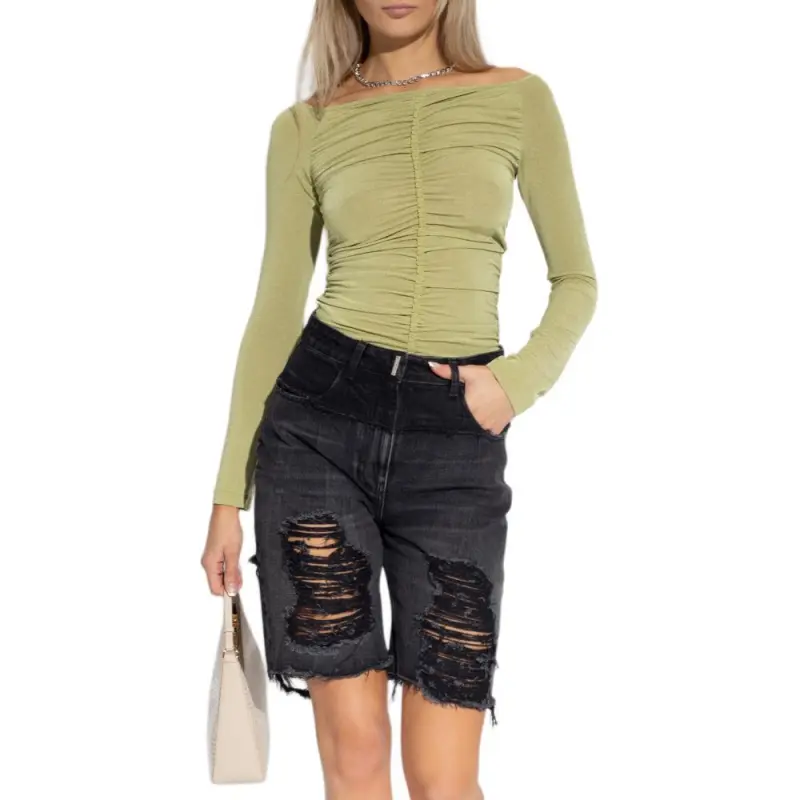 Givenchy Raglan Sleeve T Shirt Women's Yellow Green-2