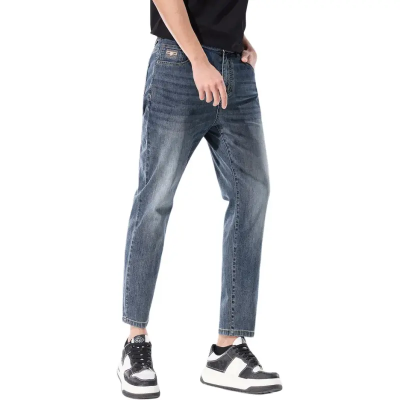 HLA Power Young Series Jeans Men's Blue Gray Denim Gradient-5