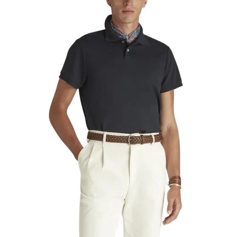 Dunhill SS25 Polo Shirt Men's Marine Blue-1