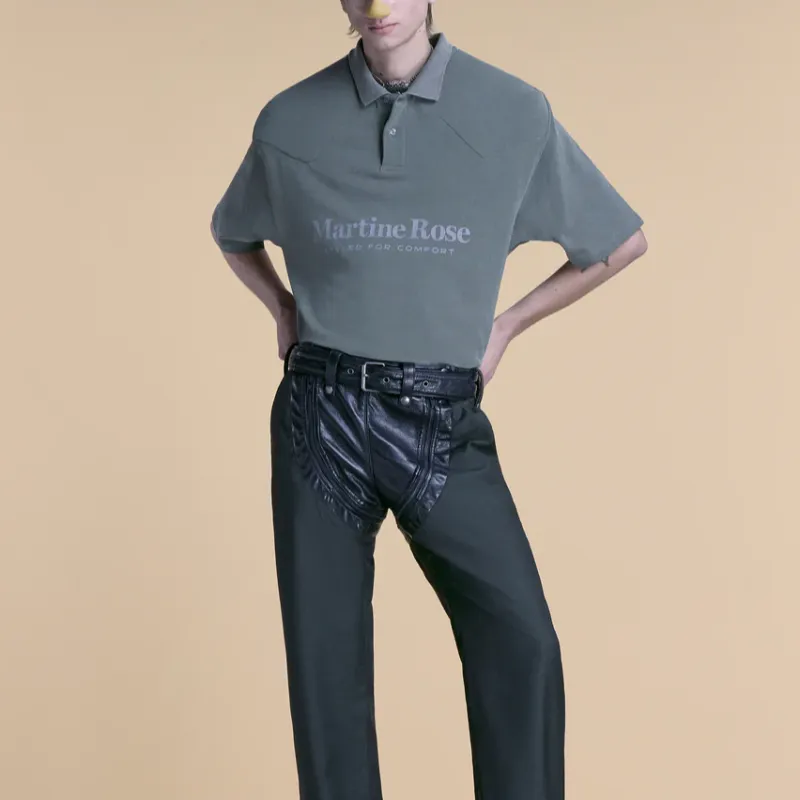 Martine Rose Logo print Polo Shirt-2