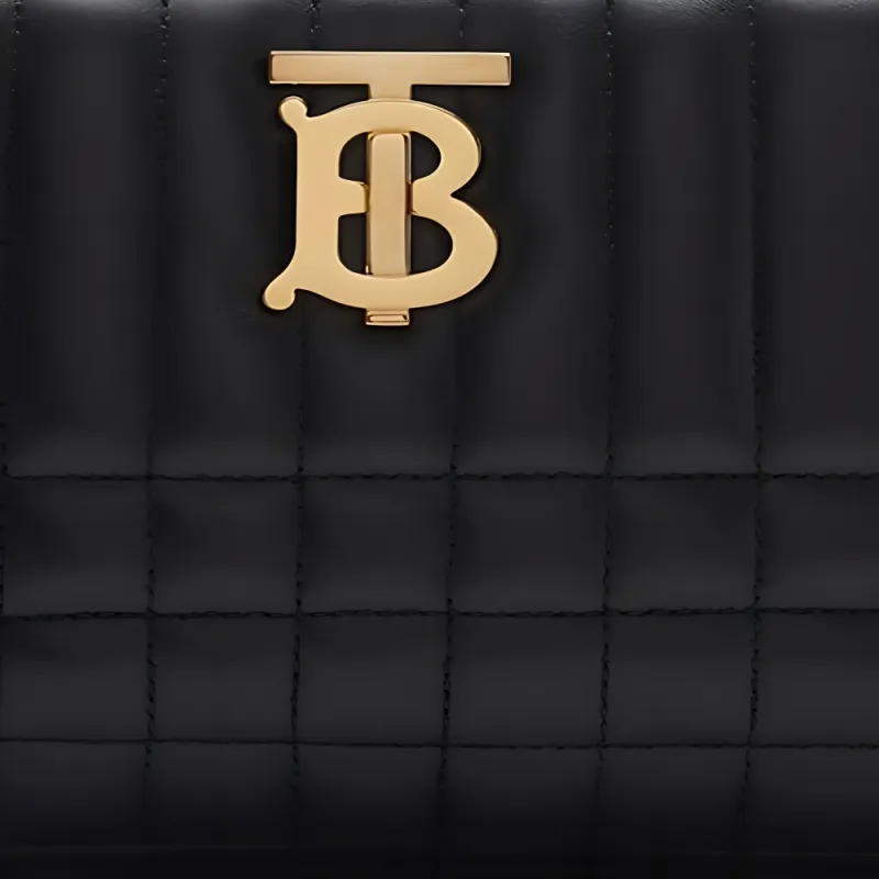 Burberry Lola Bag Sheepskin Camera Bag, Shoulder Bag Small Size Women's Black-1