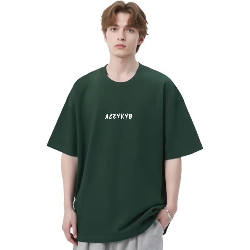 YK&YB T Shirts Unisex Dark Green-3