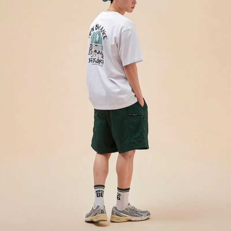 New Balance SEMI OVER FIT T Shirt Men's White-4