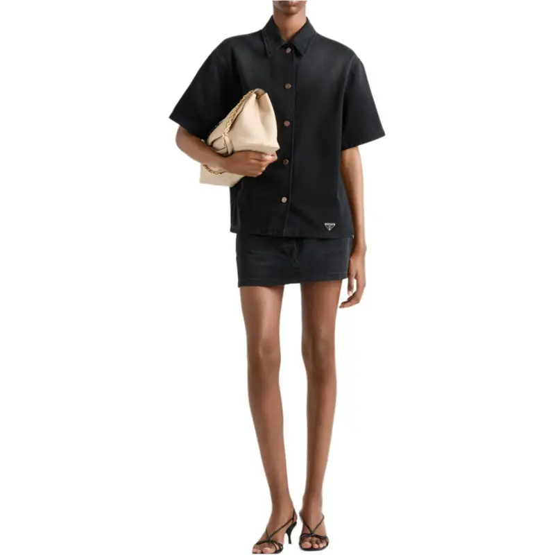 PRADA Denim Shirt Women's Black-1