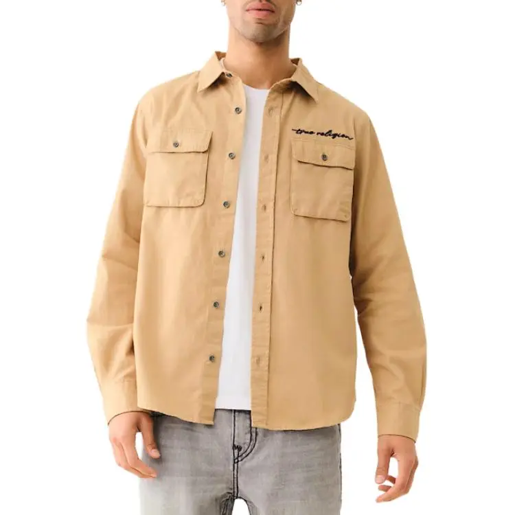 TRUE RELIGION Shirt Men's Beige-1