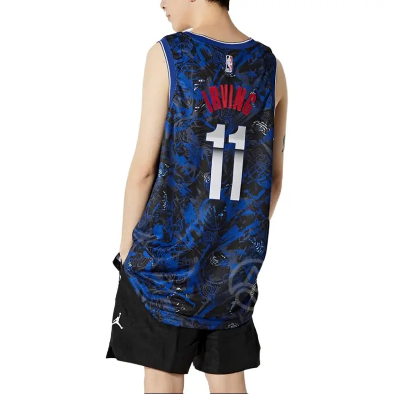 Nike X NBA Basketball Jerseys Men Blue-2