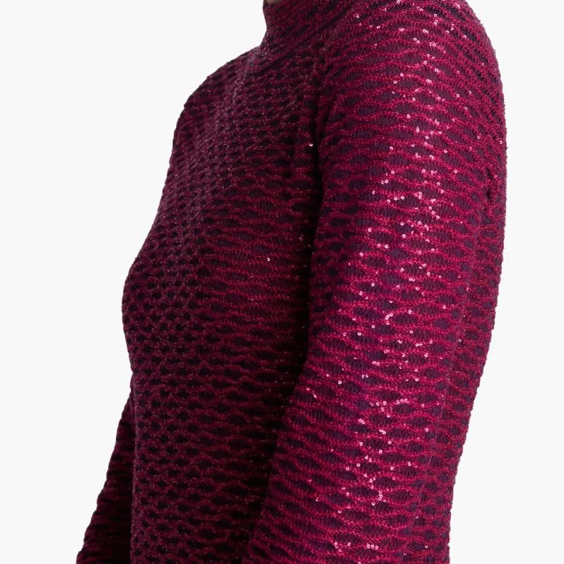 St. John Sequined Mesh Gown-4