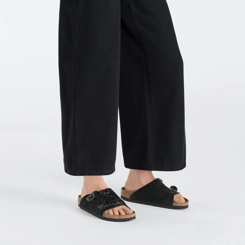 Birkenstock Abrasion Resistant Slide Slippers Unisex Black-4