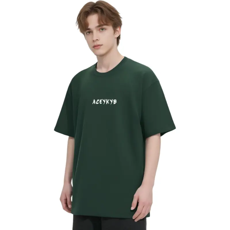 YK&YB T Shirts Unisex Dark Green-2