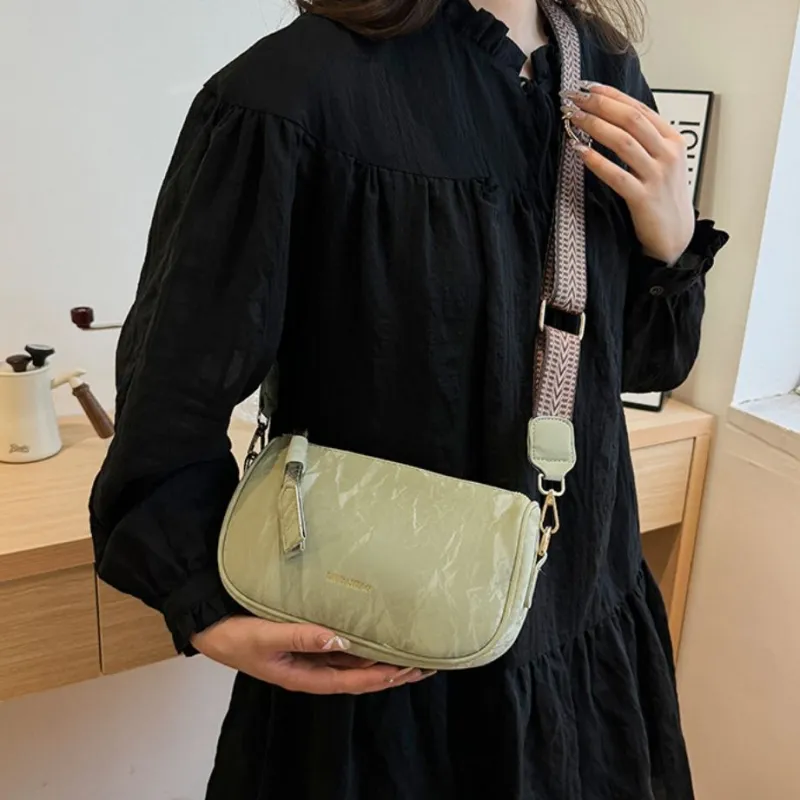 OKEKE Pu Crossbody Bag Regular Unisex White/Black/Pink/Gray/Blue/Green-17