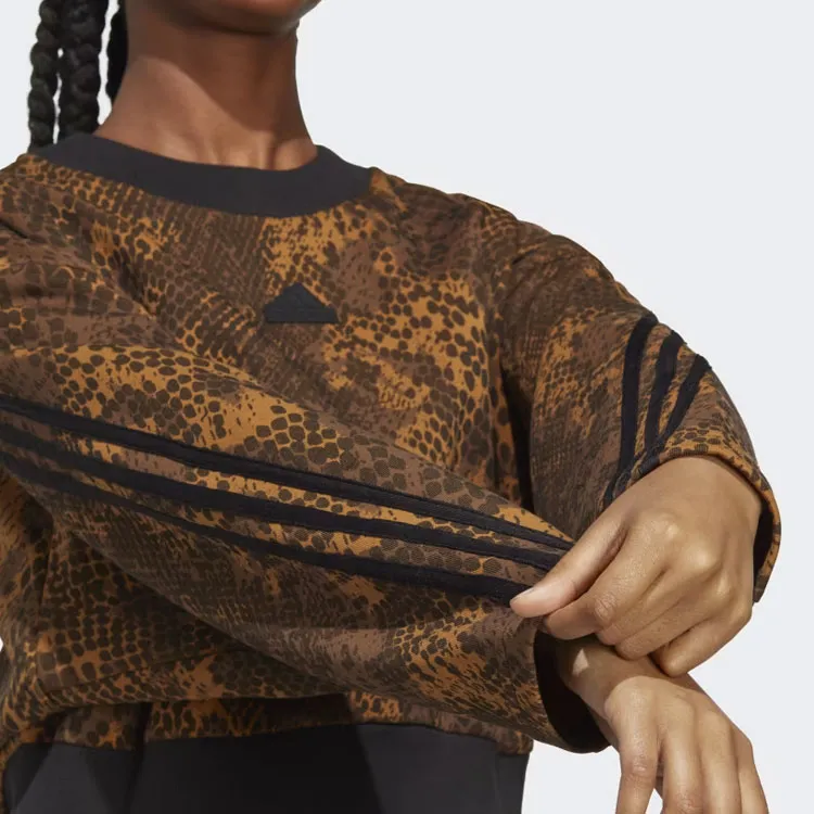 Adidas Future Icons 3-Stripes Sweatshirt Sweatshirt Women's Brown-4