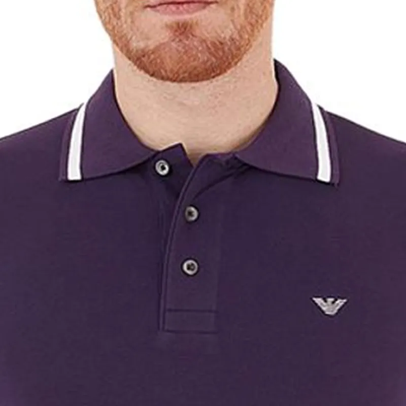 EMPORIO ARMANI SS23 Polo Shirt Men's Purple-2