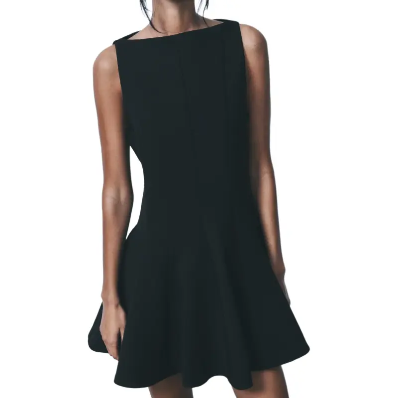 ZARA Valentine's Day Collection SS25 Sleeveless Dress Women's Black-2