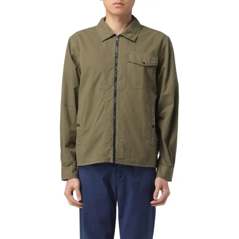 WOOLRICH Zip Up Long Sleeved Overshirt-3