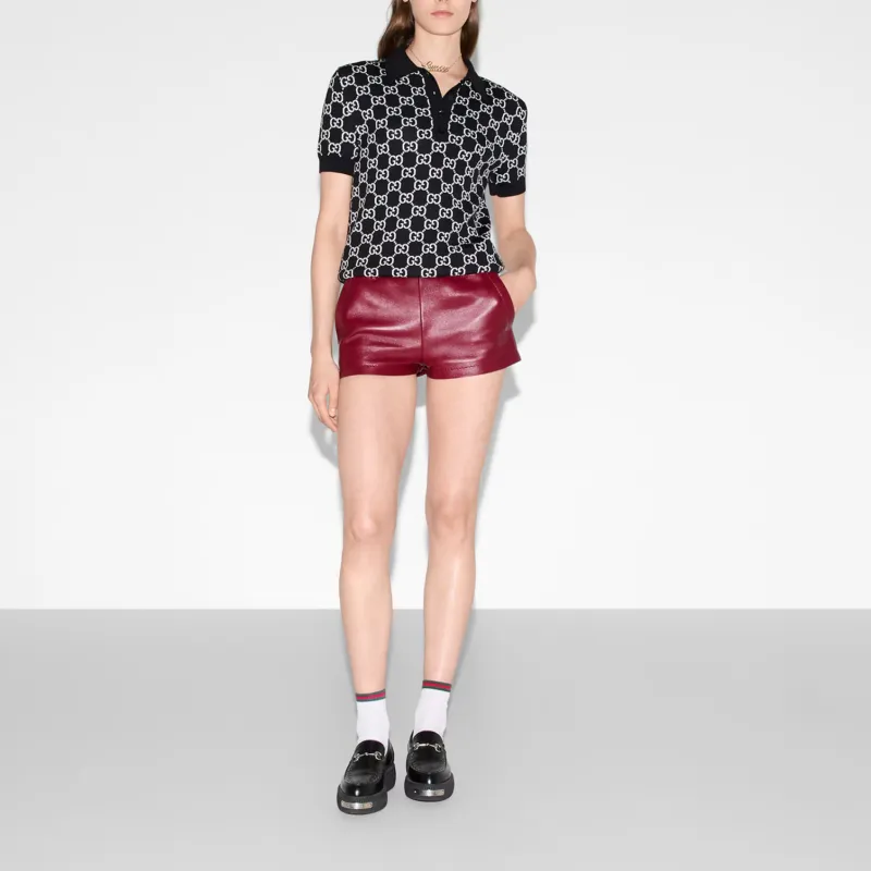 GUCCI Reversible Gg Jacquard Polo Shirt-3