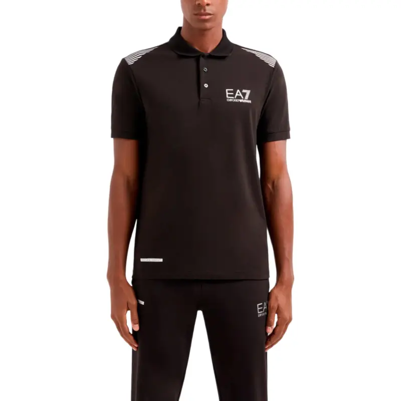 EMPORIO ARMANI EA7 SS24 Polo Shirt Men's Black-2