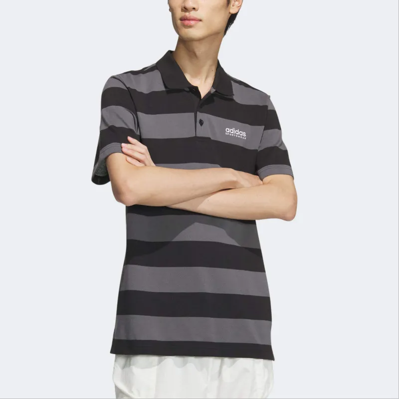 Adidas Polo Shirt Men's Black/Dark Gray-2