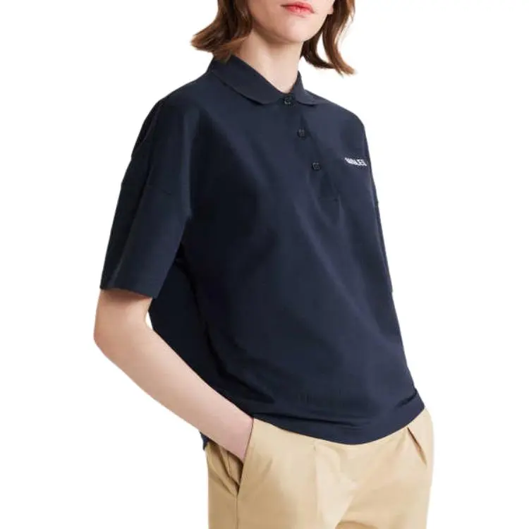 AIGLE Polo Shirt Women's Dark Marine Blue-2