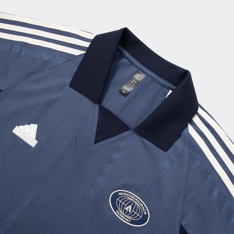 Adidas TIRO V NECK WITH COLLAR TEE Polo Shirt Men's Ink Blue-2