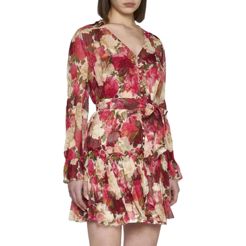 Zimmermann Short Sleeved Dresses Women's Red-3