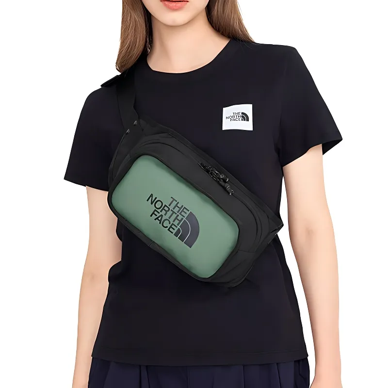 THE NORTH FACE Leather Fanny Pack Regular Unisex Gray Green-4